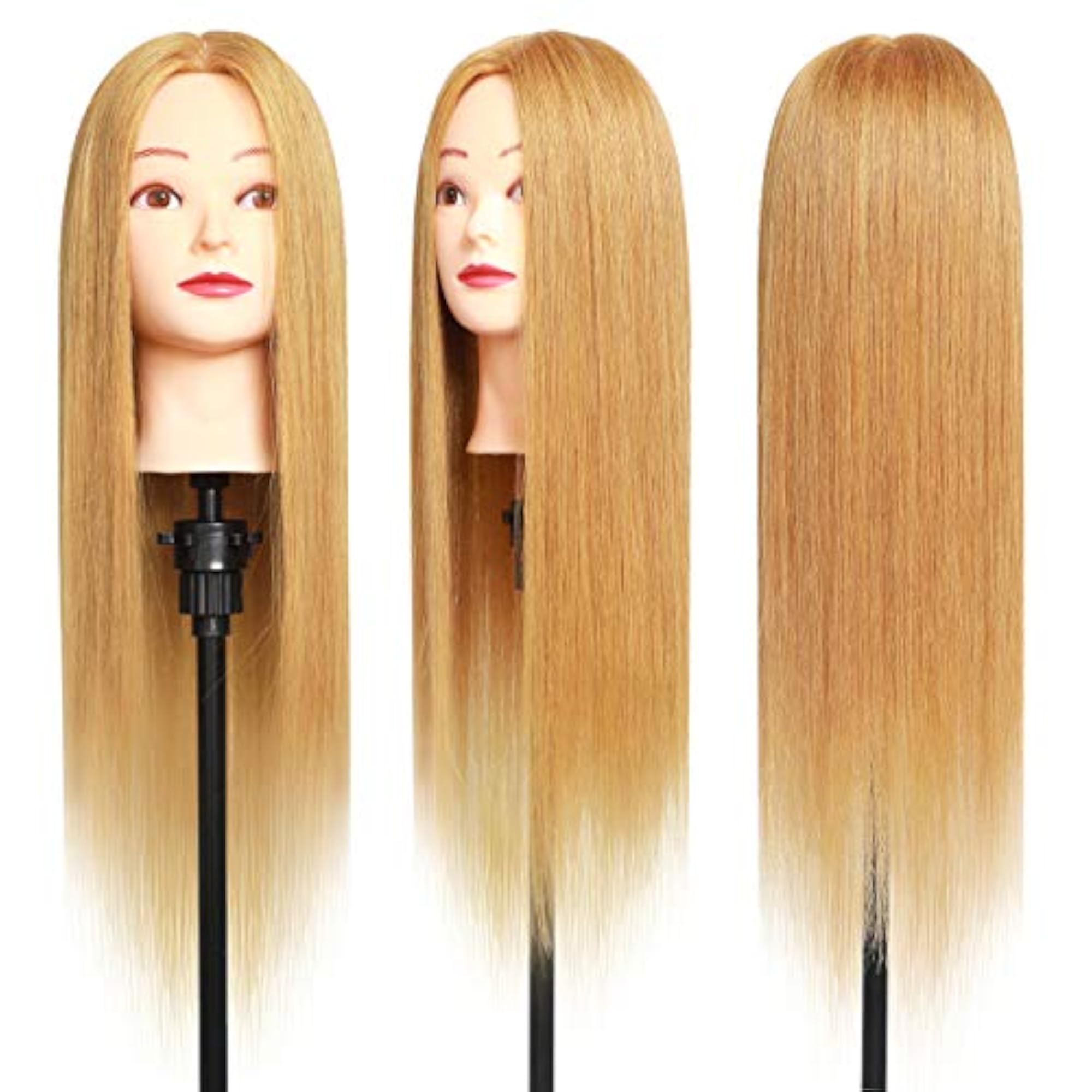 100% Curling Dummy, 28 Inches, 85% Real Human Hair Dummy